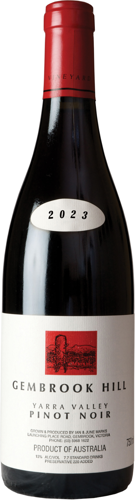 Gembrook Hill Pinot Noir 2023 bottle — Yarra Valley